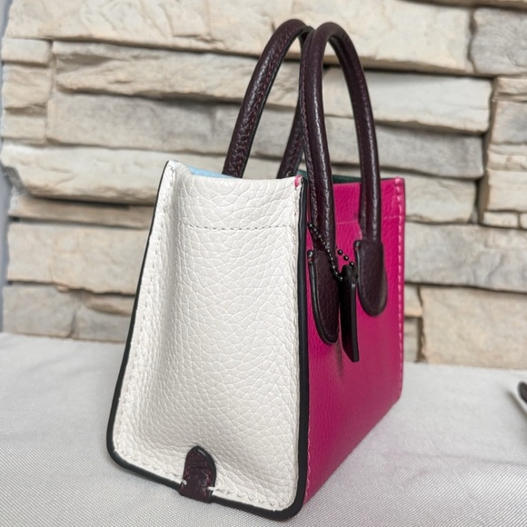 Coach Cashin Carry Mini Colourblock Pebble Leather Crossbody-Practically Perfect - Picture 11 of 11